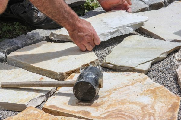 Stone Sidewalk Installation in Fairfield
