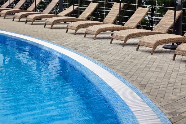 Poolside Hardscaping in Fairfield